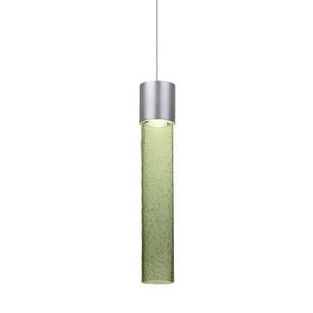 Besa Lighting Wanda 12 Cord Pendant, Moss Bubble, Satin Nickel Finish, 1x3W LED 1XT-WAND12MS-LED-SN
